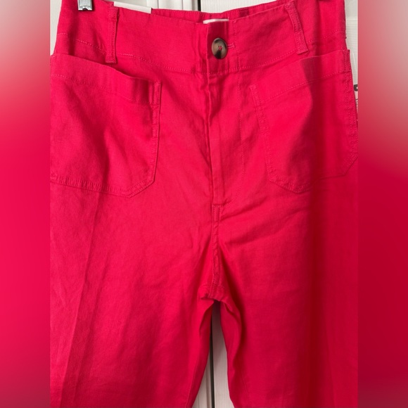 Anthropologie Maeve The Colette Wide-Leg Cropped Linen Pants - Picture 6 of 14